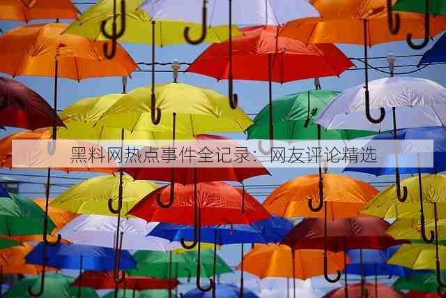 黑料网热点事件全记录:网友评论精选