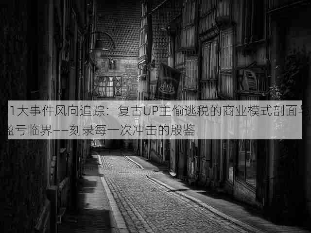 91大事件风向追踪:复古UP主偷逃税的商业模式剖面与盈亏临界——刻录每一次冲击的殷鉴