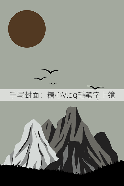 手写封面:糖心Vlog毛笔字上镜