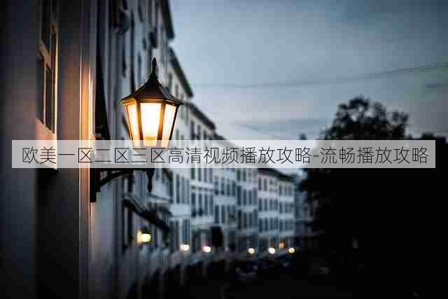 欧美一区二区三区高清视频播放攻略-流畅播放攻略