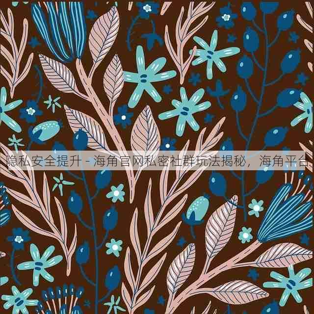 隐私安全提升 - 海角官网私密社群玩法揭秘,海角平台