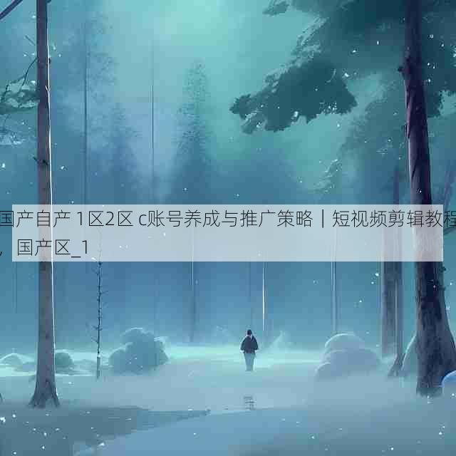 国产自产 1区2区 c账号养成与推广策略|短视频剪辑教程,国产区_1