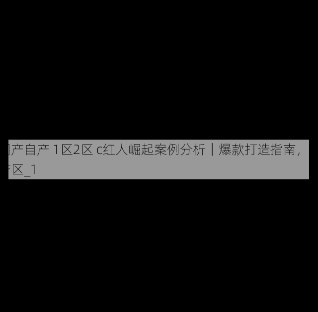 国产自产 1区2区 c红人崛起案例分析|爆款打造指南,国产区_1