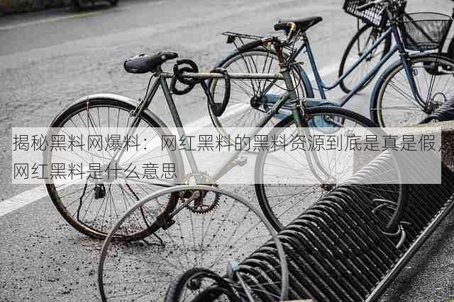 揭秘黑料网爆料：网红黑料的黑料资源到底是真是假，网红黑料是什么意思