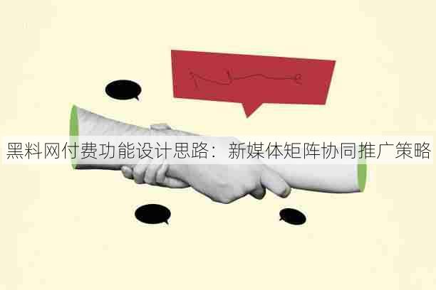 黑料网付费功能设计思路:新媒体矩阵协同推广策略